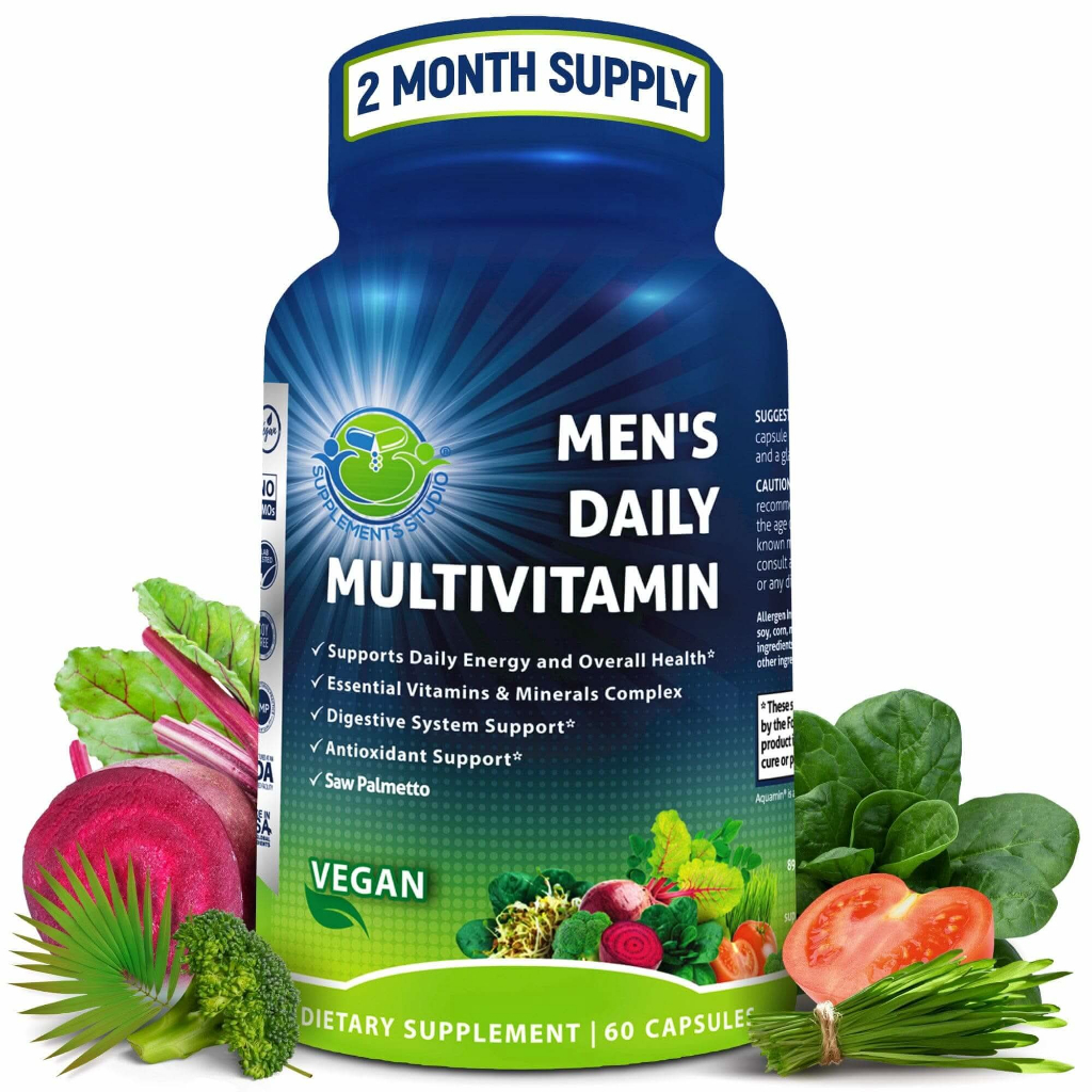 Suplemen Multivitamin Pria Vegan Formula Esensial untuk Energi Tubuh