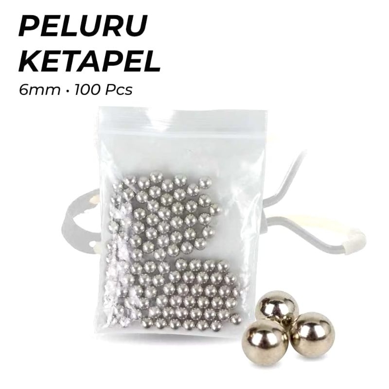 Peluru Ketapel Bola Besi Sepeda 6mm 1Bungkus