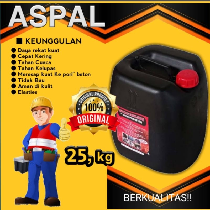 Aspal Cair Anti Bocor /25kg/ Cat Pelapis Anti Bocor ASPAL EMULSION FOR WATERPROFING