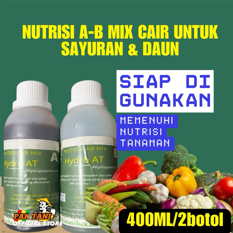Pupuk Nutrisi Ab Mix sayuran Daun dan bunga buah Hidroponik