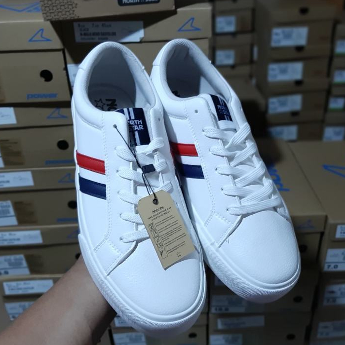 North Star Sepatu Sneakers Pria Putih Anti Bacterial