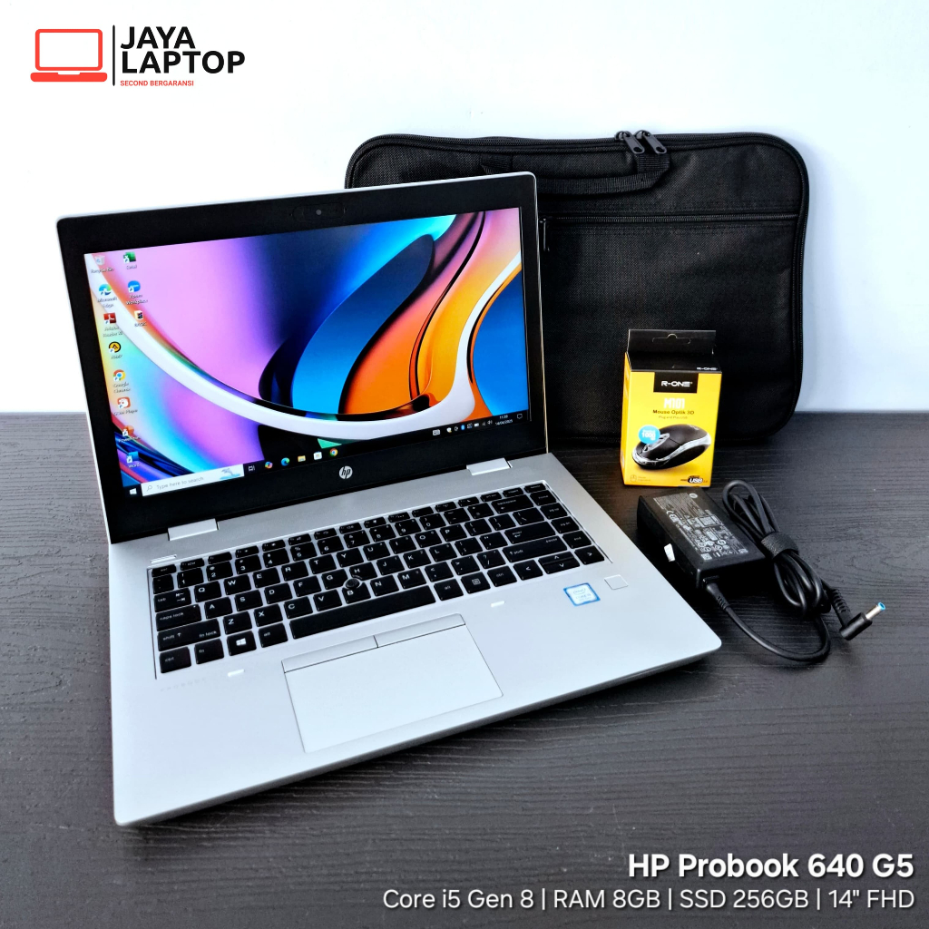HP Probook 640 G5 Core i5 Gen 8 RAM 8GB SSD 256GB 14 inch FHD Laptop Second Bekas Murah