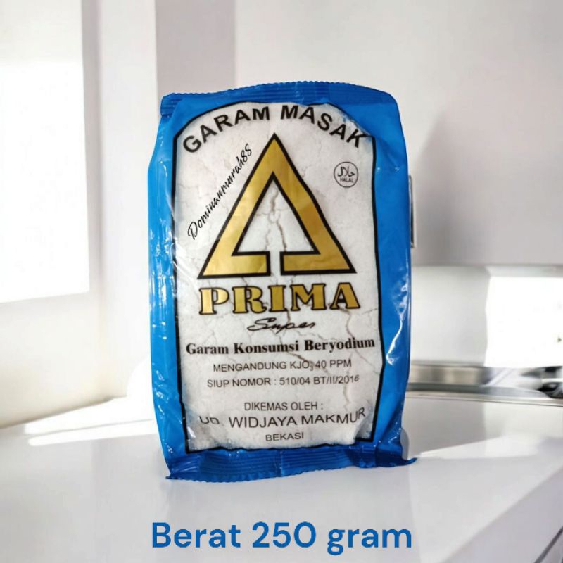 

GARAM DAPUR MURNI BERYODIUM CAP PRIMA SUPER 250 GRAM / GARAM / GAREM