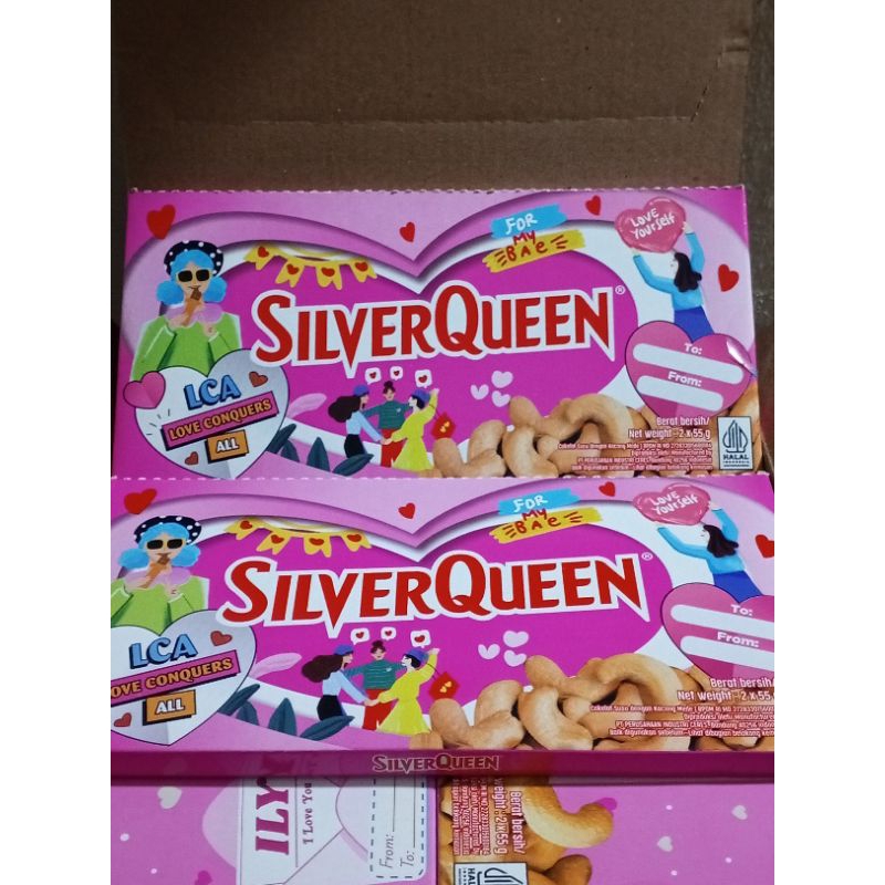 

Cokelat Silverqueen Cashew 55gr isi 2pcs Spesial Pack