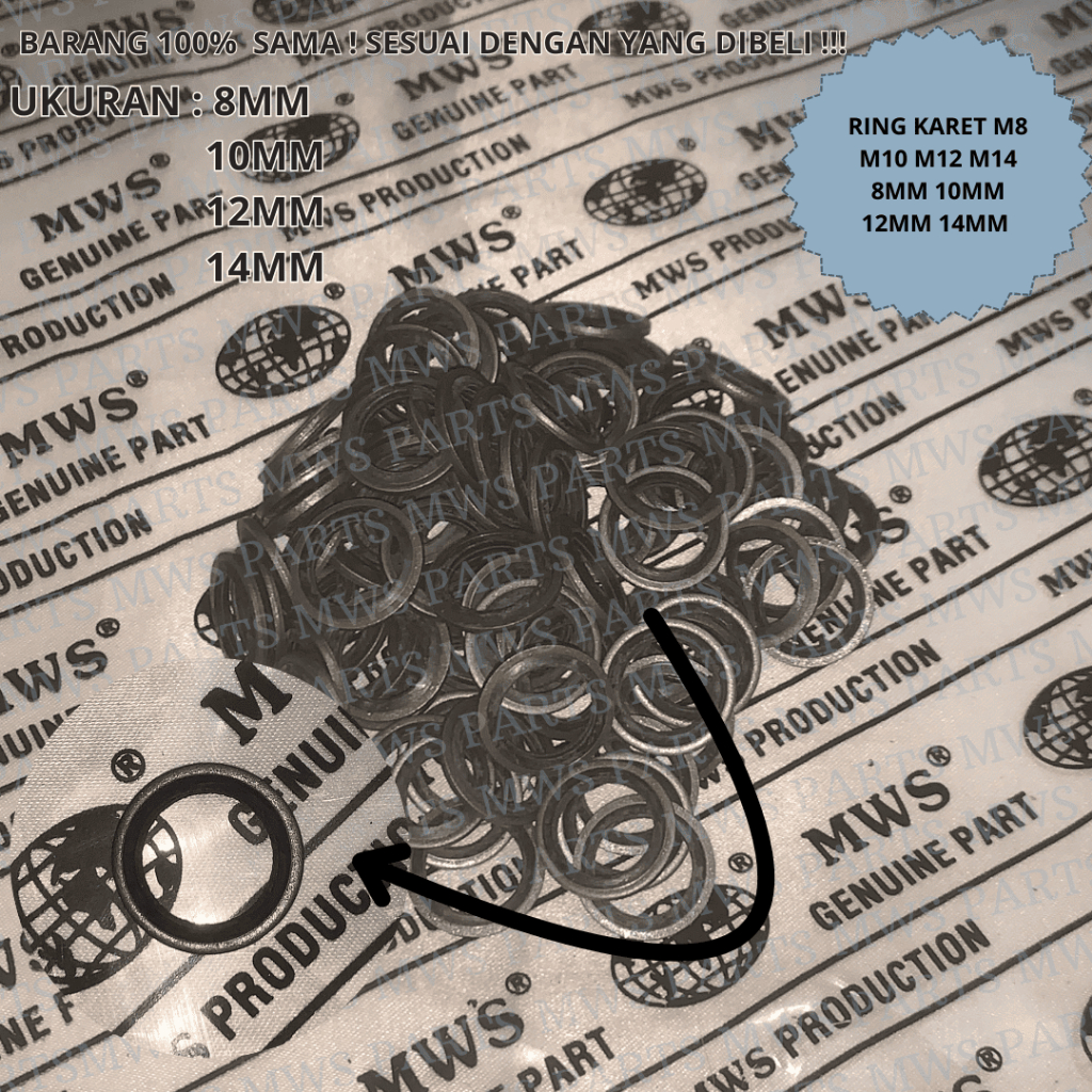 RING KARET RING BAUT SOLAR RING BANJO GASKET SEAL RING OLI RING SOLAR RING MINYAK ORING KARET M8 M10