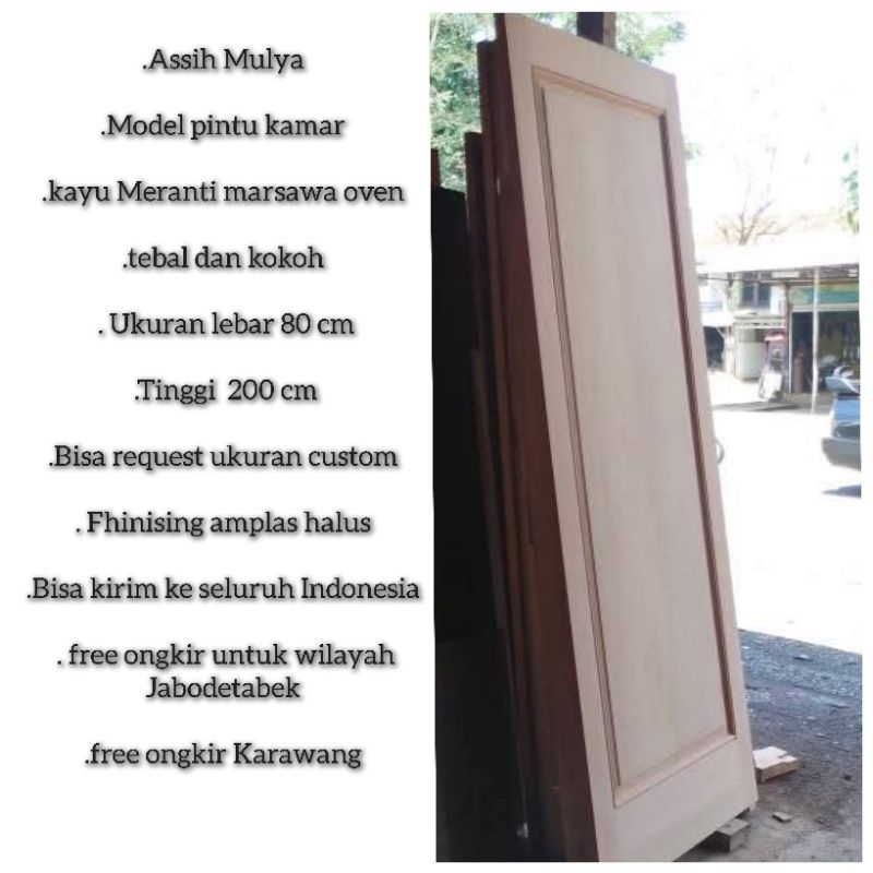 Daun pintu dan kusen dari bahan kayu Meranti marsawa oven
