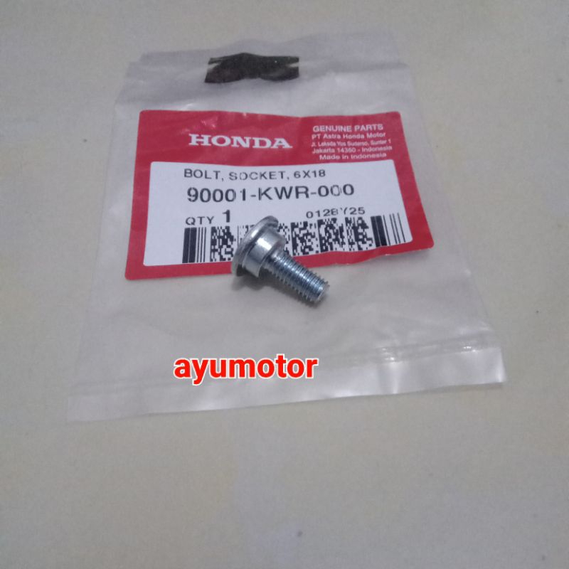 baut L bolt socket 6x18 original honda
