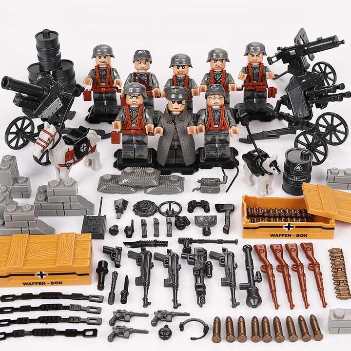 71002 World War 2 Blitzkrieg Assault War Military Building Block WW2 Military Army Soldiers Toy - Ac