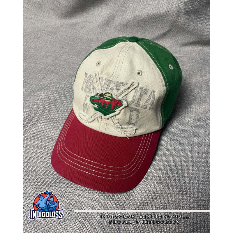 Vintage Minnesota Wild Official NHL Caps [Topi Vintage Pria NHL] not NFL Yankees New Era