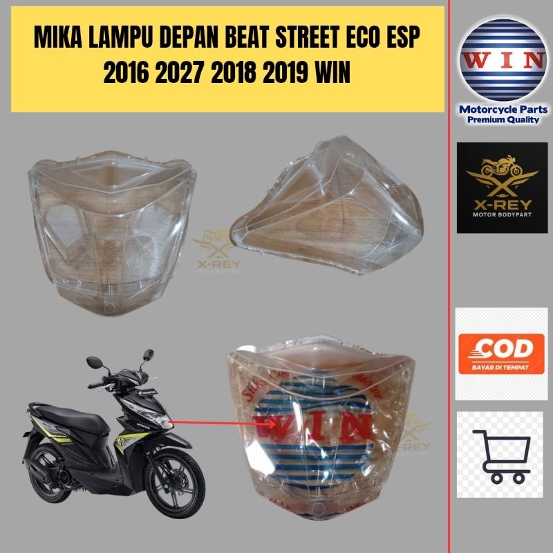 Mika Lampu Depan Beat Street Eco Esp 2016 2017 2018 2019 | Mika Headlamp Reflektor Depan Beat Street