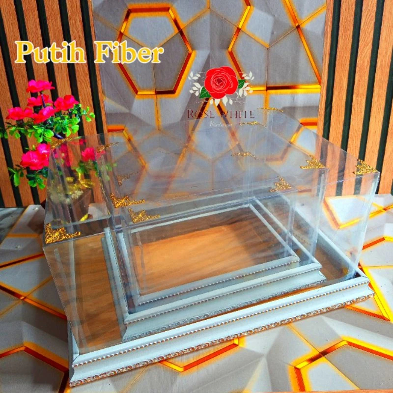 (satuan) FIBER FRAME BOX KOTAK SESERAHAN HANTARAN PERNIKAHAN TEMPAT PERHIASAN PARCEL MIKA SIKU