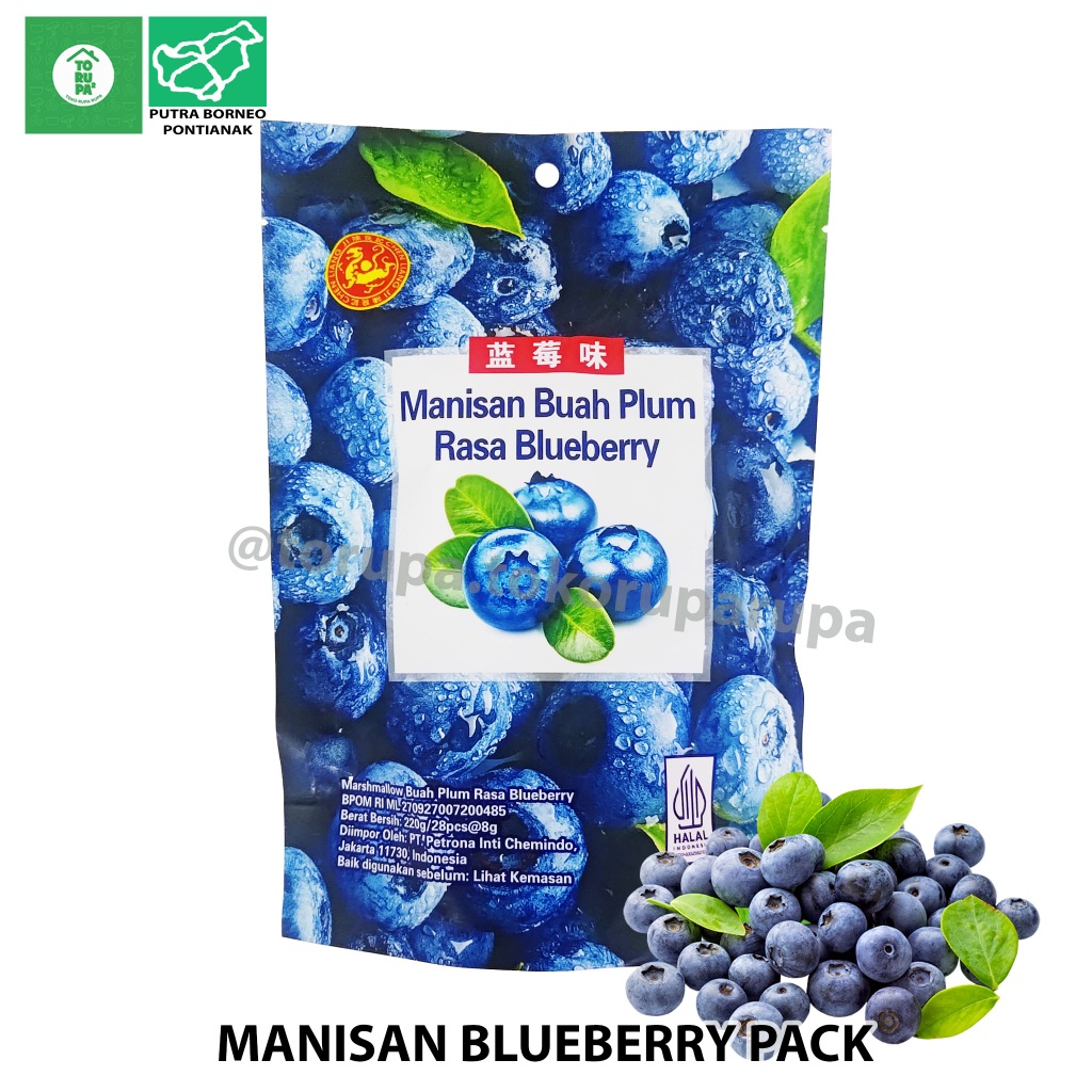 

Manisan Blueberry 220 gr / Manisan Plum Blueberry / Manisan Buah Berry / Manisan Imlek Hari Raya