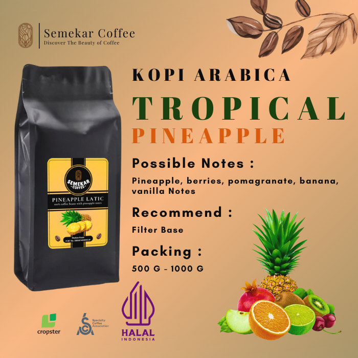 

Semekar Coffee - Pineapple Latic Kopi Natural Lactic Process Roasted Beans - 500G & 1000G