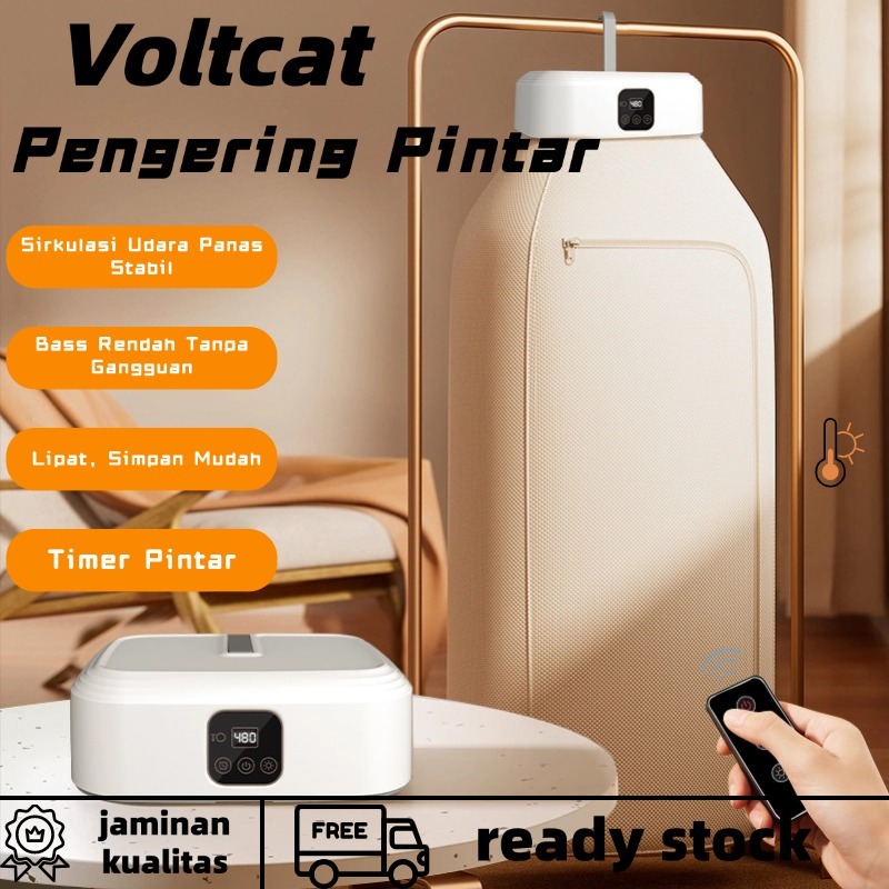 Voltcat Pengering Pakaian Portabel Pemanas Pengering Pakaian Lipat Listrik Pengering Otomatis Untuk 