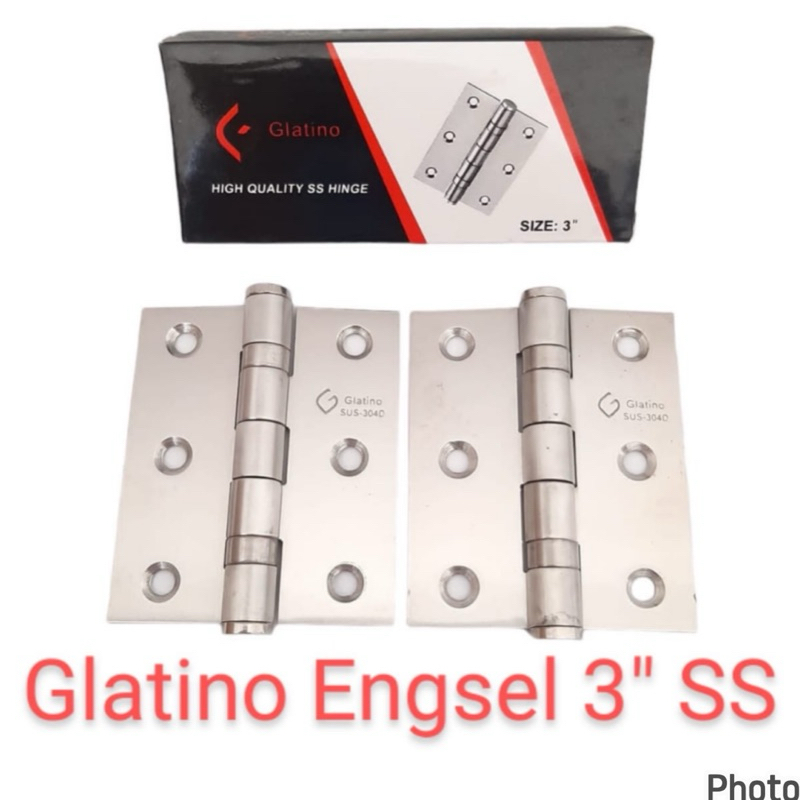 engsel 3 inc stainless steel 304 glatino tebal/ engsel jendela glatino asli stainless steel sus 304 