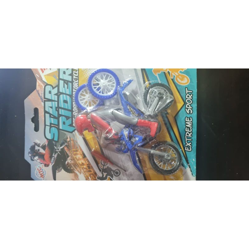 Mainan anak motor trail bisa ganti ban dilengkapi obeng