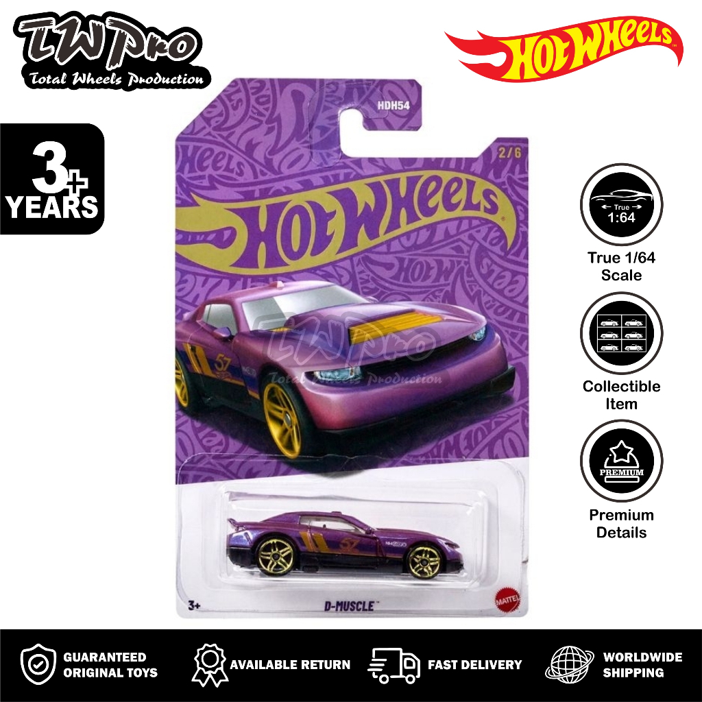 Hot Wheels Reguler Anniversary 57 th - D Muscle - Purple