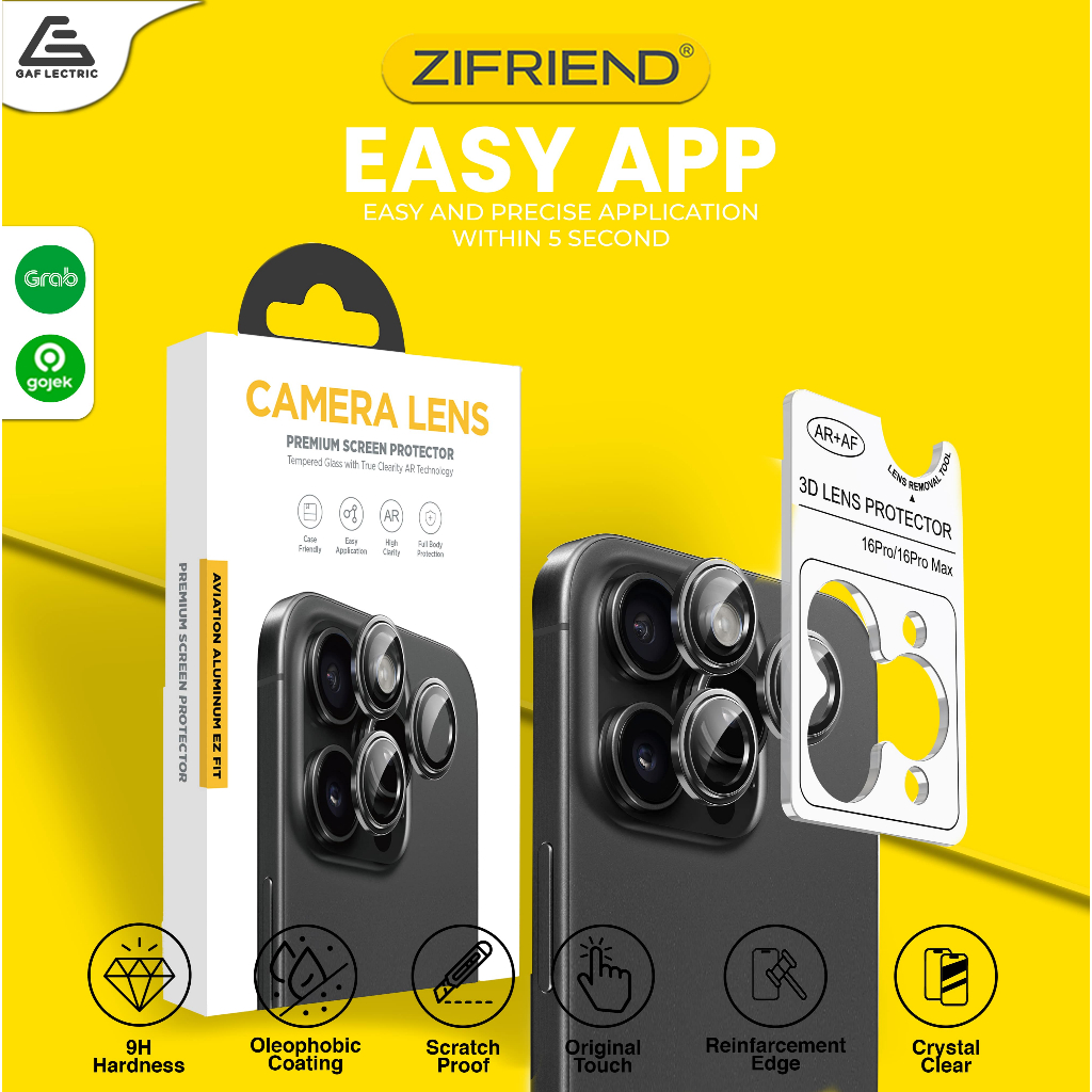 ZIFRIEND CAMERA PROTECTOR IPHONE 14 / 14 PLUS / 14 PRO / 14 PRO MAX PELINDUNG KAMERA
