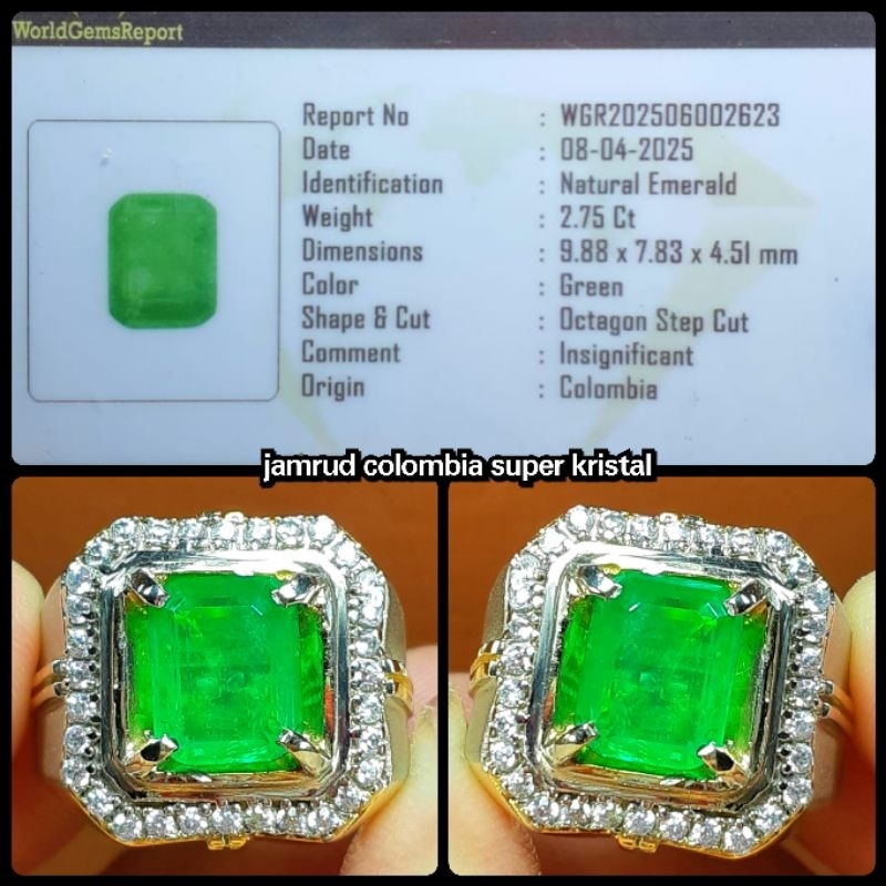 natural permata jamrud colombia asli kelas kontes bos
