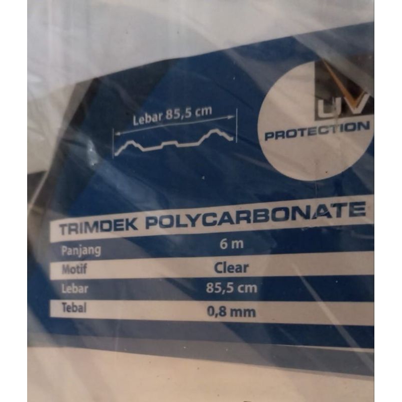 Atap I Seng Transparan Polycarbonate Clear