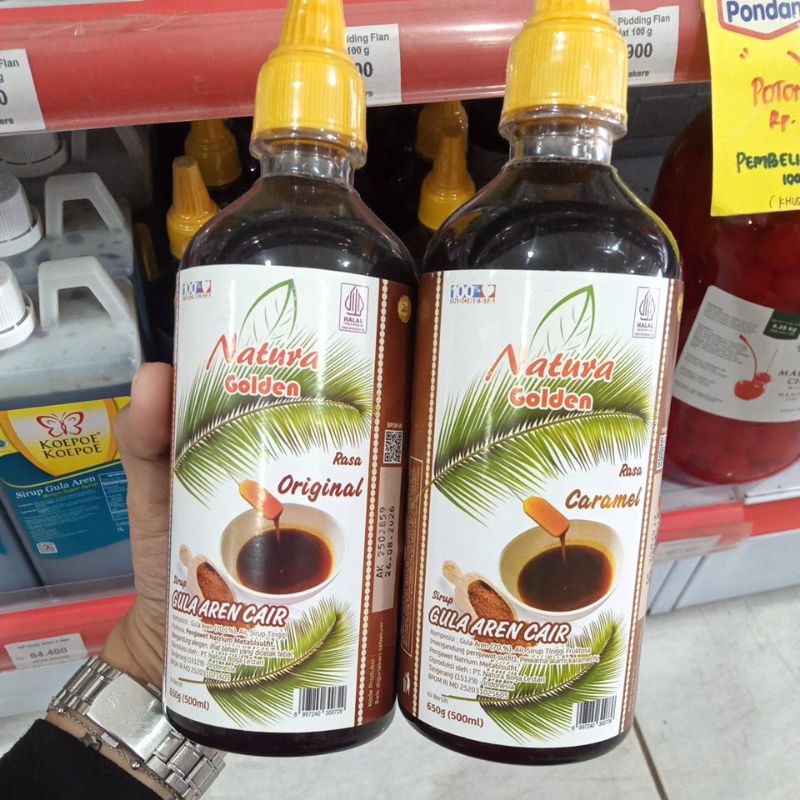 

NATURA GULA AREN CAIR ORIGINAL & CARAMEL 650 G