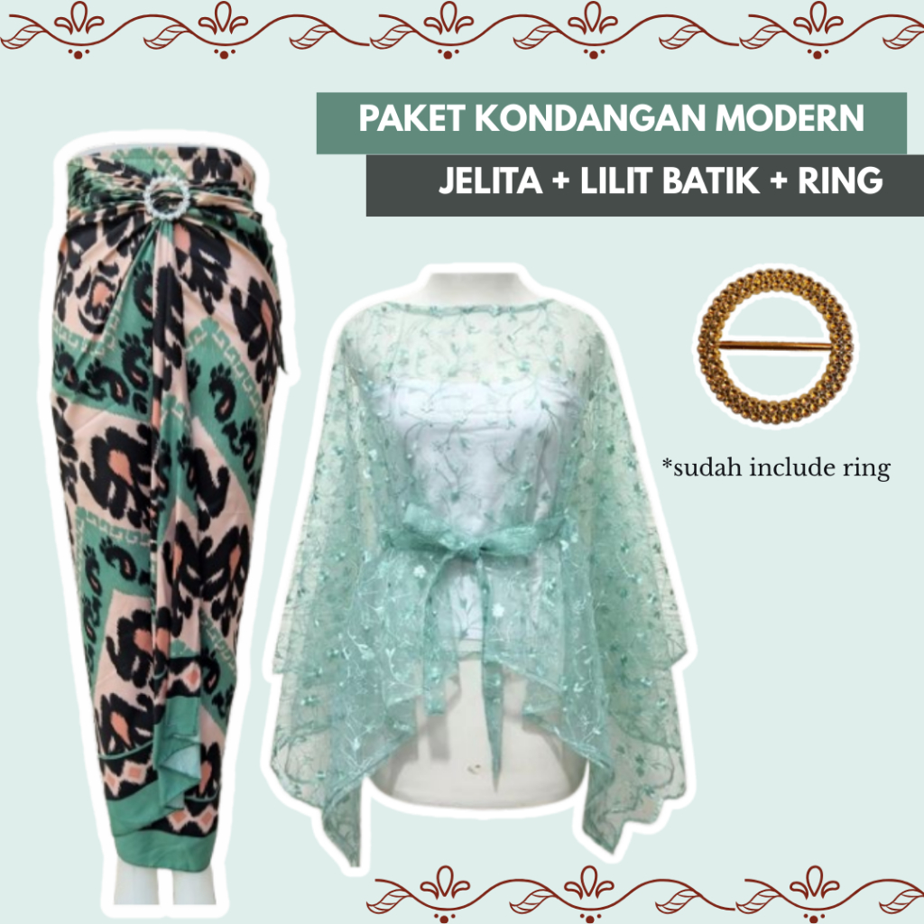 Paket Baju Set Kebaya Tulle Kebaya Bridesmaid Kebaya Formal Setelan Kebaya One Set Kebaya Modern Baj