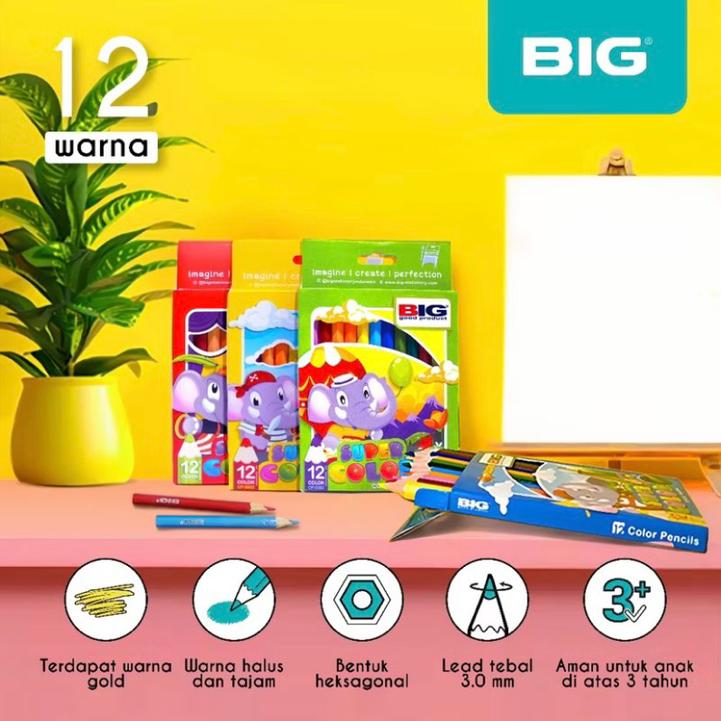 

Pensil Warna BIG Set Lengkap 12 Warna Pendek CP-5002