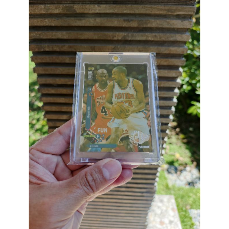 kartu basket 1995 UD Collector Choice Platinum Grant Hill vs Jordan