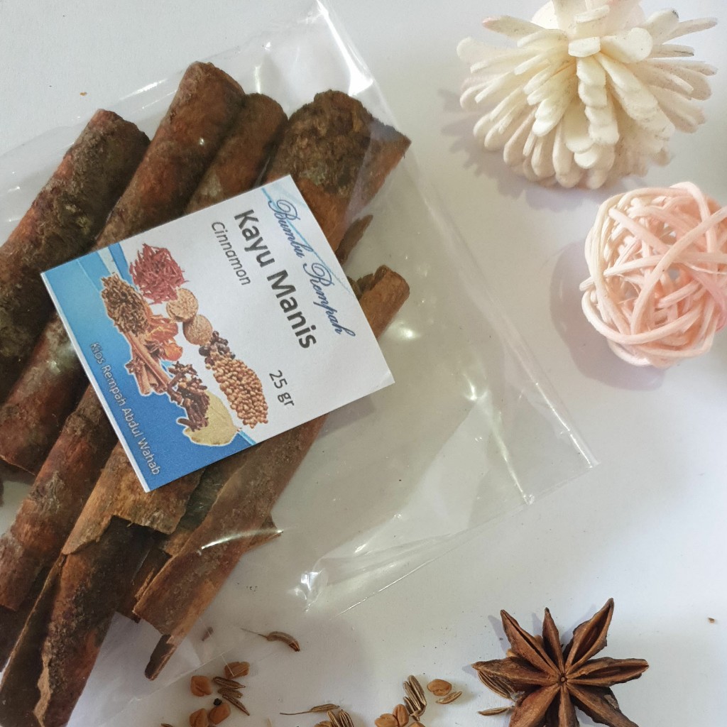 

Kayu Manis kayumanis 25 gram, bumbu rempah wahab
