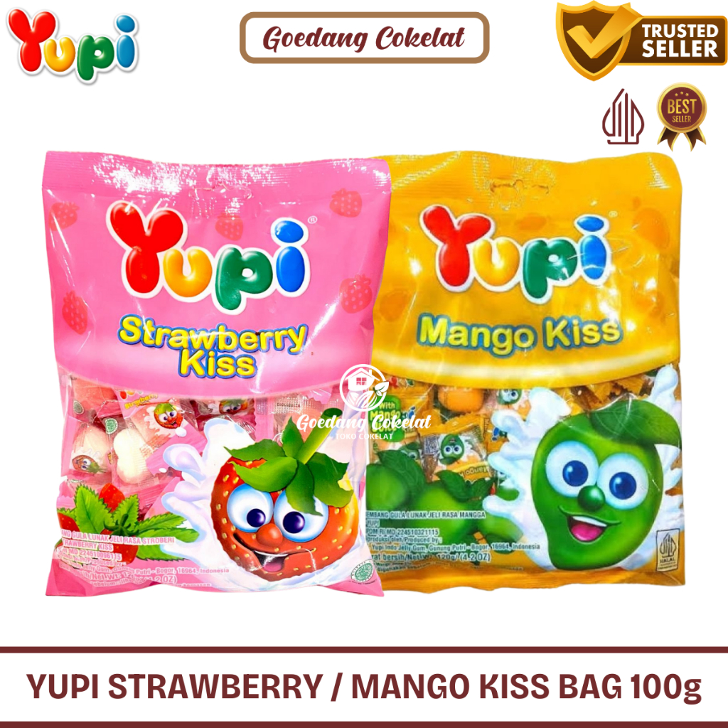

Permen Yupi Strawberry Mango Kiss Bag 120 gr