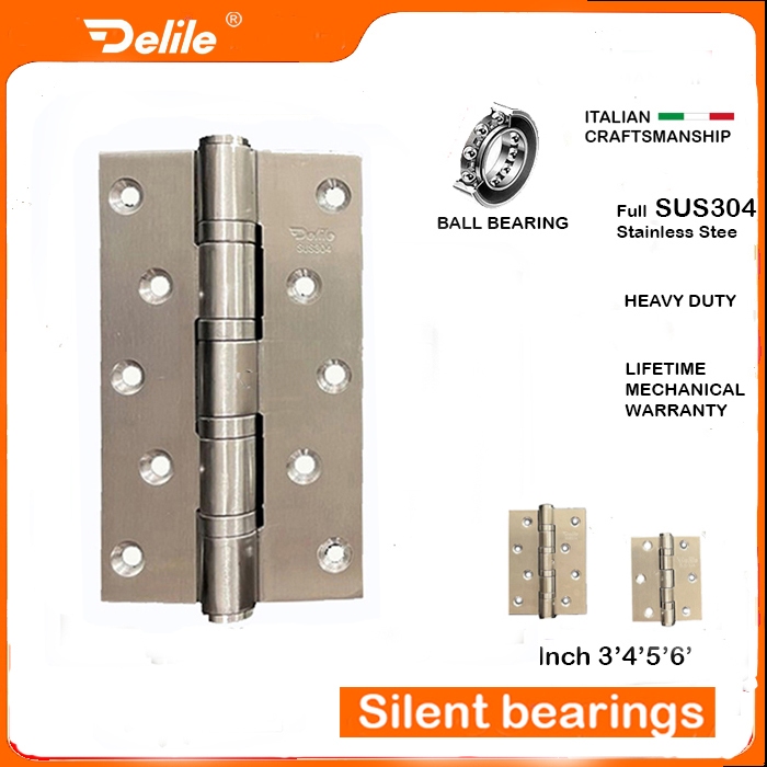 Engsel pintu/Engsel jendela/Engsel Pintu Rumah/Stainless Steel 304/Engsel kupu-kupu/DELILE