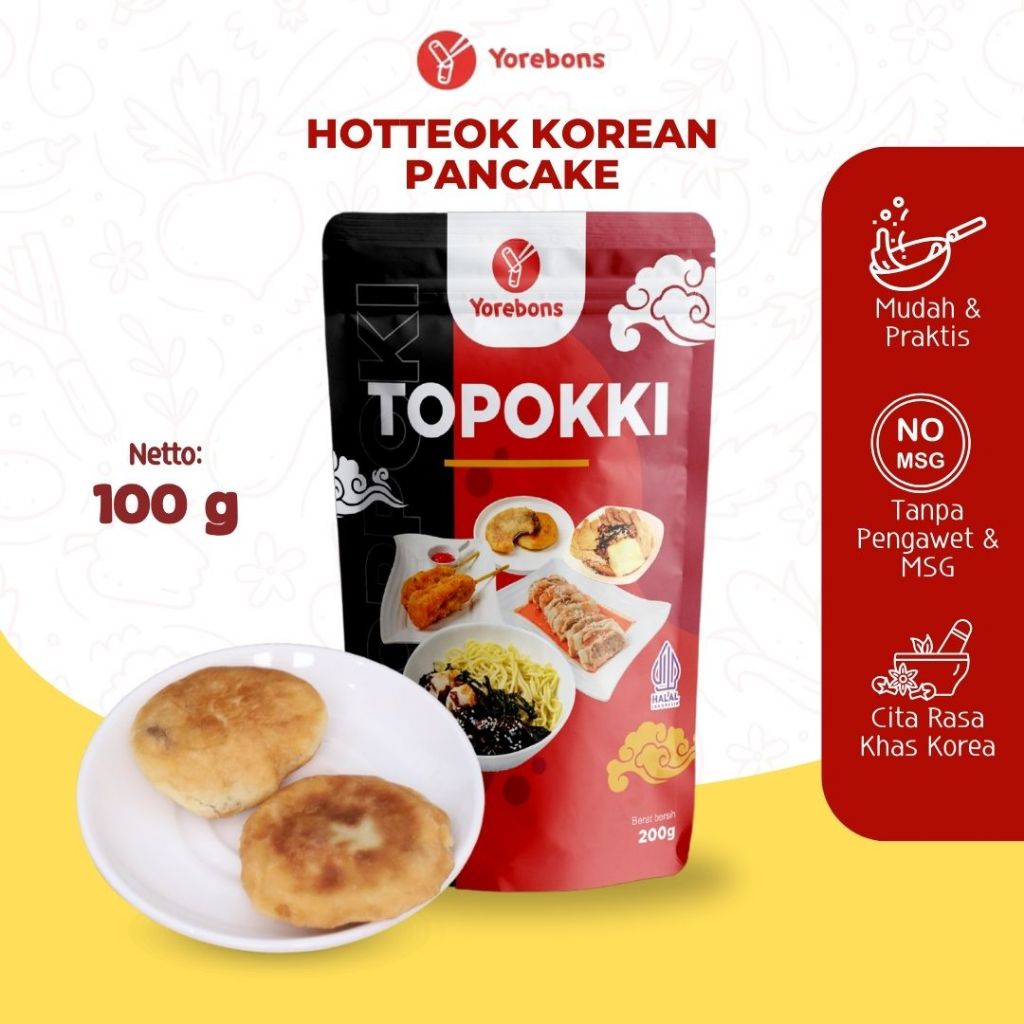 

Hotteok Korean Pancake Yorebons 100gr Kue Korean Food Halal Siap Makan