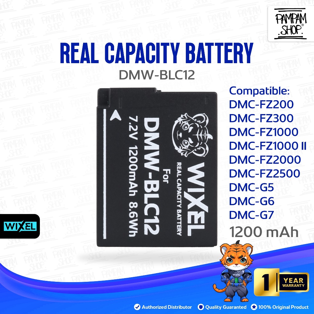 WIXEL Baterai Kamera DMW-BLC12 for Panasonic Lumix DMC-FZ200 / DMC-FZ300 / DMC-FZ1000 / DMC-FZ1000 I
