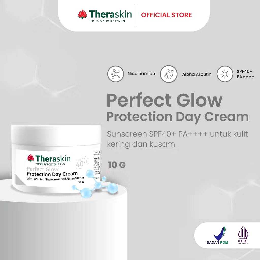 Theraskin BPOM Perfect Glow Protection Day cream - Sunscreen SPF 40+ PA++++
