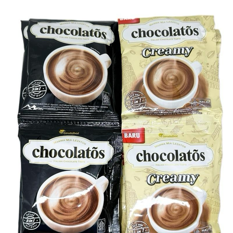 

CHOCOLATOS DRINK ITALIAN COKLAT & CREAMY 1 PACK ISI 10PCS Minuman Cokelat Susu