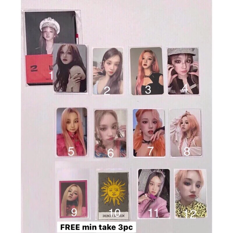 Yuqi Gidle (G)i-dle Official Photocard Album I Feel Love SG Id Pc Benefit Makestar Weverse Photobook