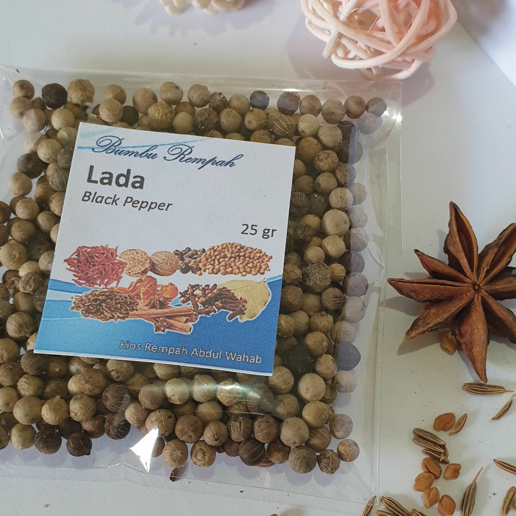 

Lada / sahang 25 gram, bumbu rempah wahab