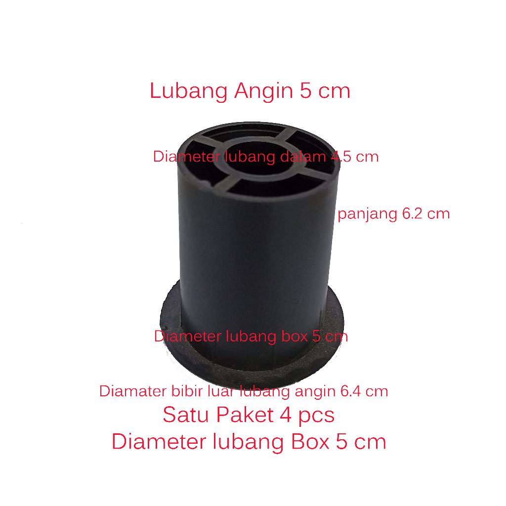 lubang angin box Speaker 5 cm   satu paket  isi 4