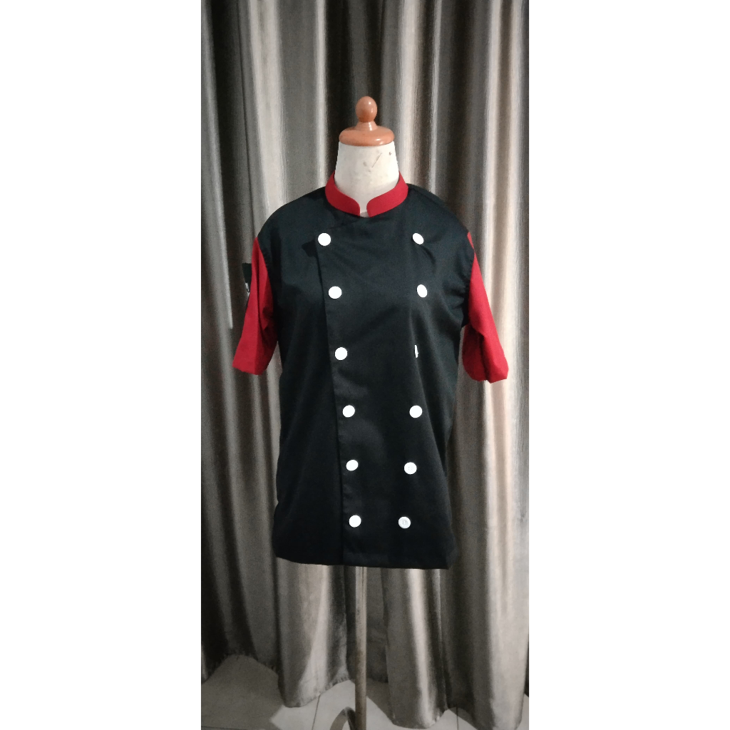 Chef Jacket - Baju Koki Lengan Pendek Pria Wanita - Baju Cook - Seragam Koki