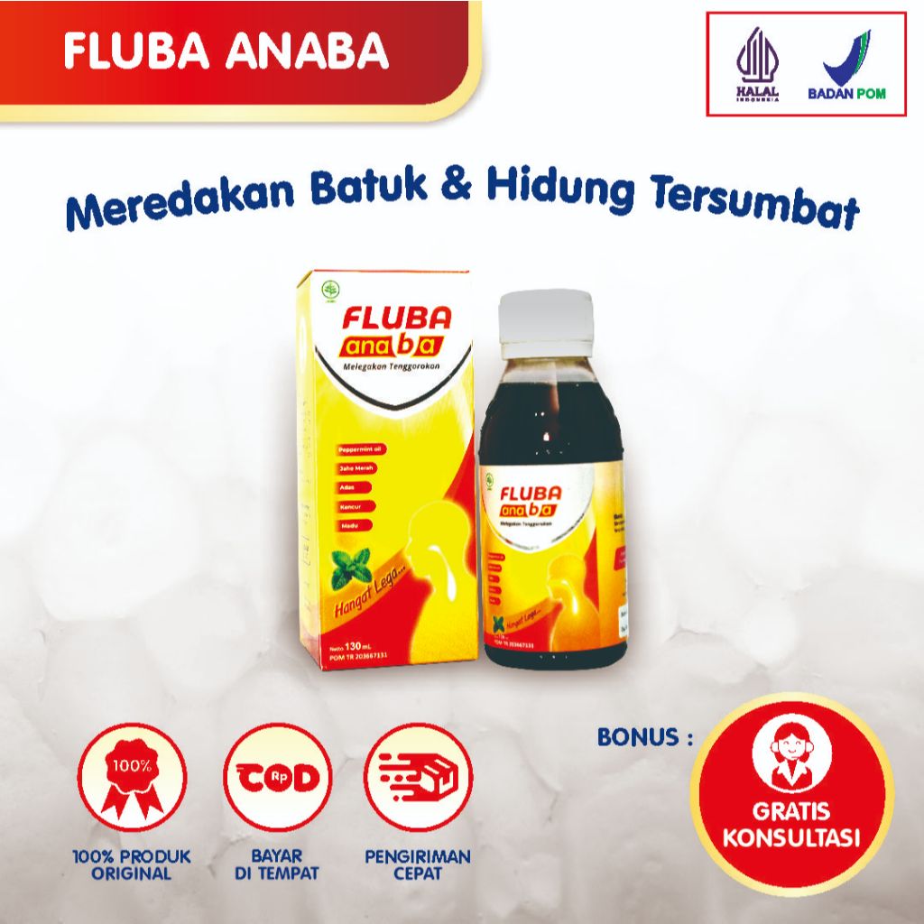 

Fluba Anaba 130ml – Obat Herbal Batuk dan Hidung Tersumbat | Aman & Halal