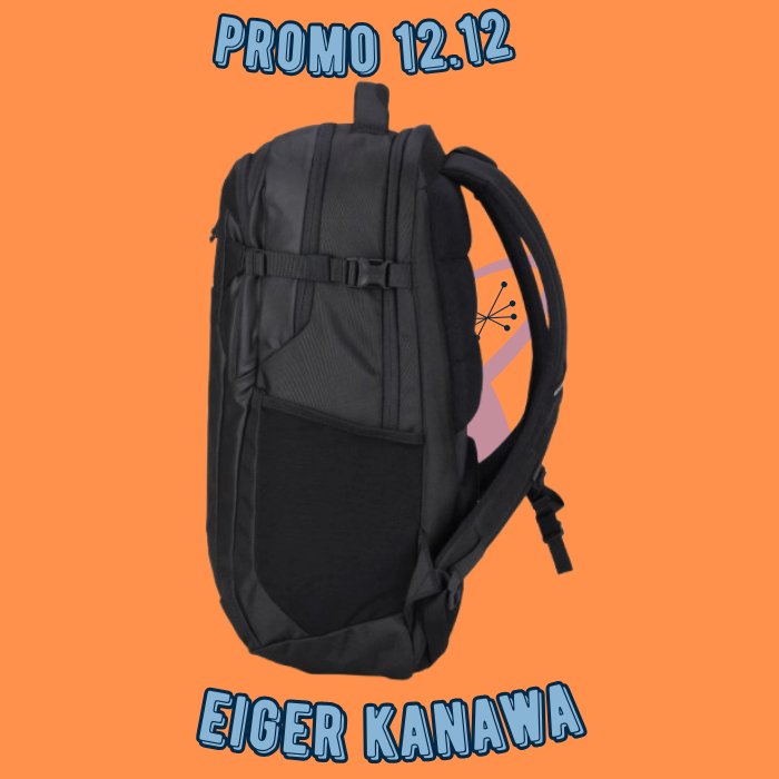 RECOMMENDED Tas Ransel Kanawa Hitam Premium 28L Pria Wanita Waterproof Anti Air Ukuran Besar Unisex