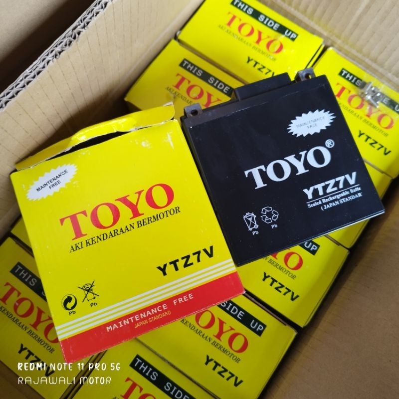 Aki YTZ 7V Nmax old Merk Toyo Original (Aki full kering)