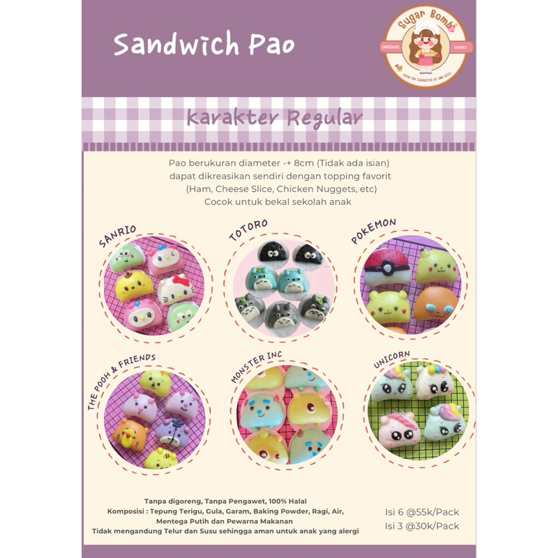 

Sandwich Pao | Pao Tanpa Isian | Kreasi Bekal