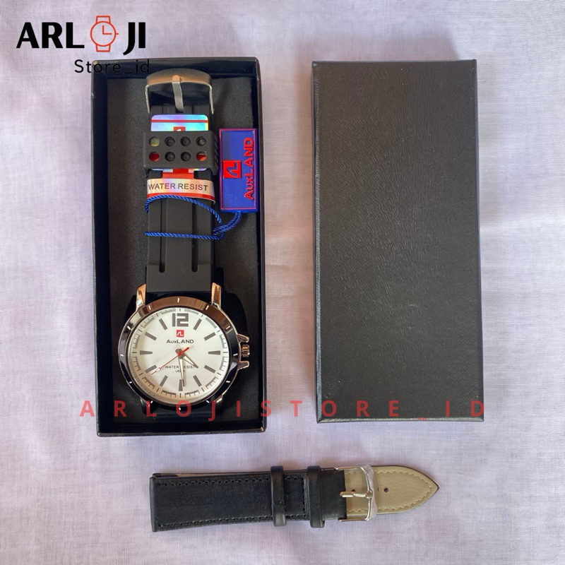 Jam Tangan Pria Original Anti Air Auxland Tali Karet Waterproof