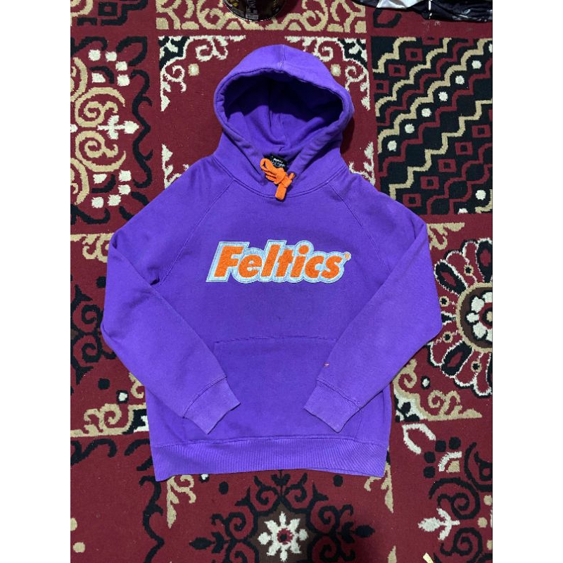 Hoodie feltics reflektif (ungu)