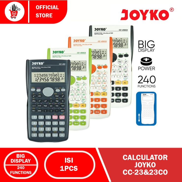 

Calculator | Kalkulator Scientific 240 Functions Joyko CC-23 - CC-23CO (1PCS)