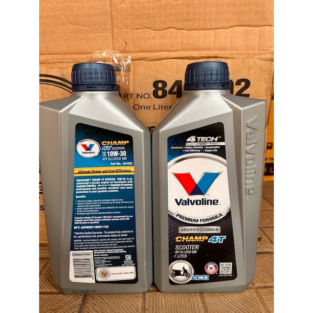 Valvoline Champ 4T Scooter Sae 10W30 kemasan 1 Liter