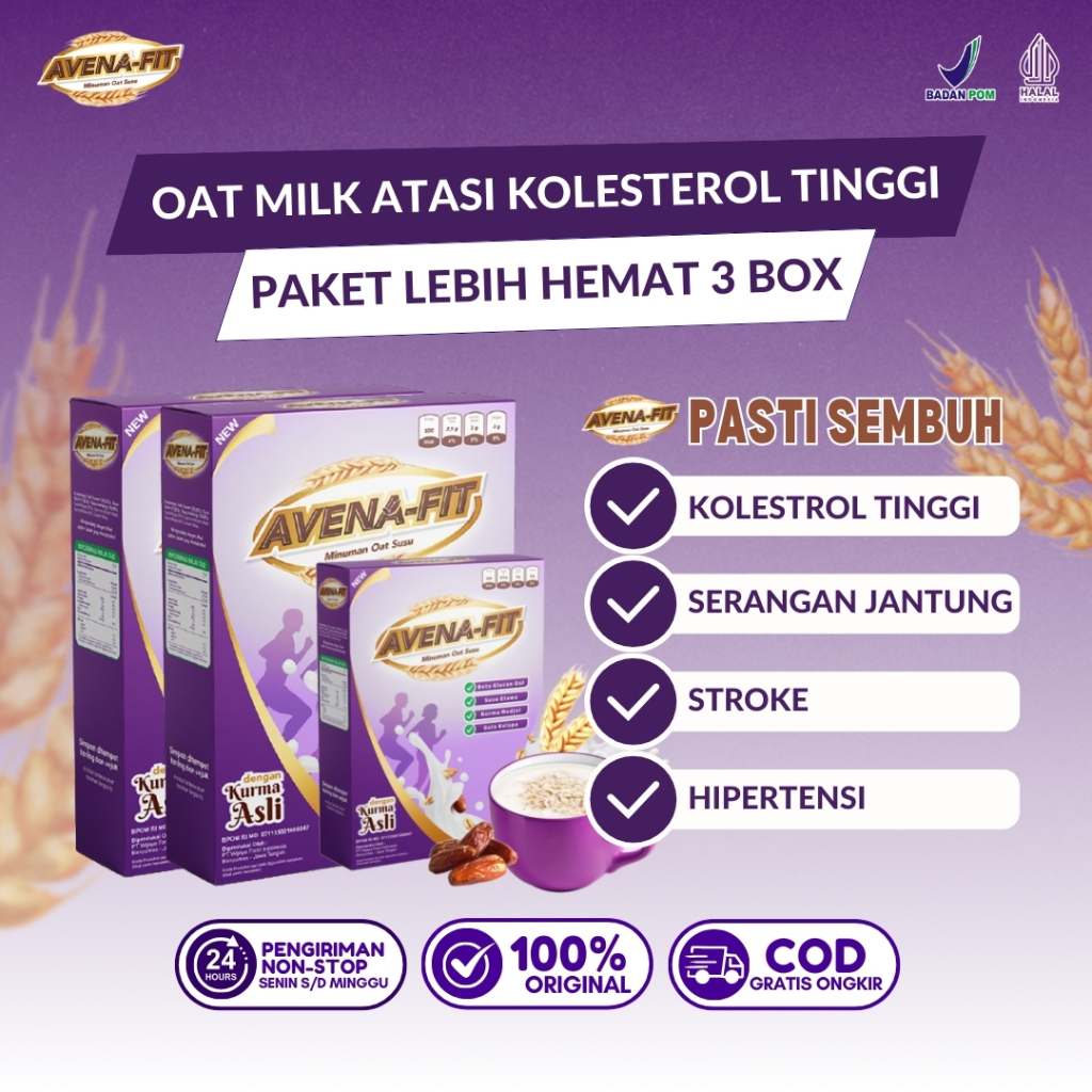 

AVENAFIT - Sereal Oat BPOM 100% Original, Solusi Kolesterol Stabil & Kontrol Diabetes Secara Alami