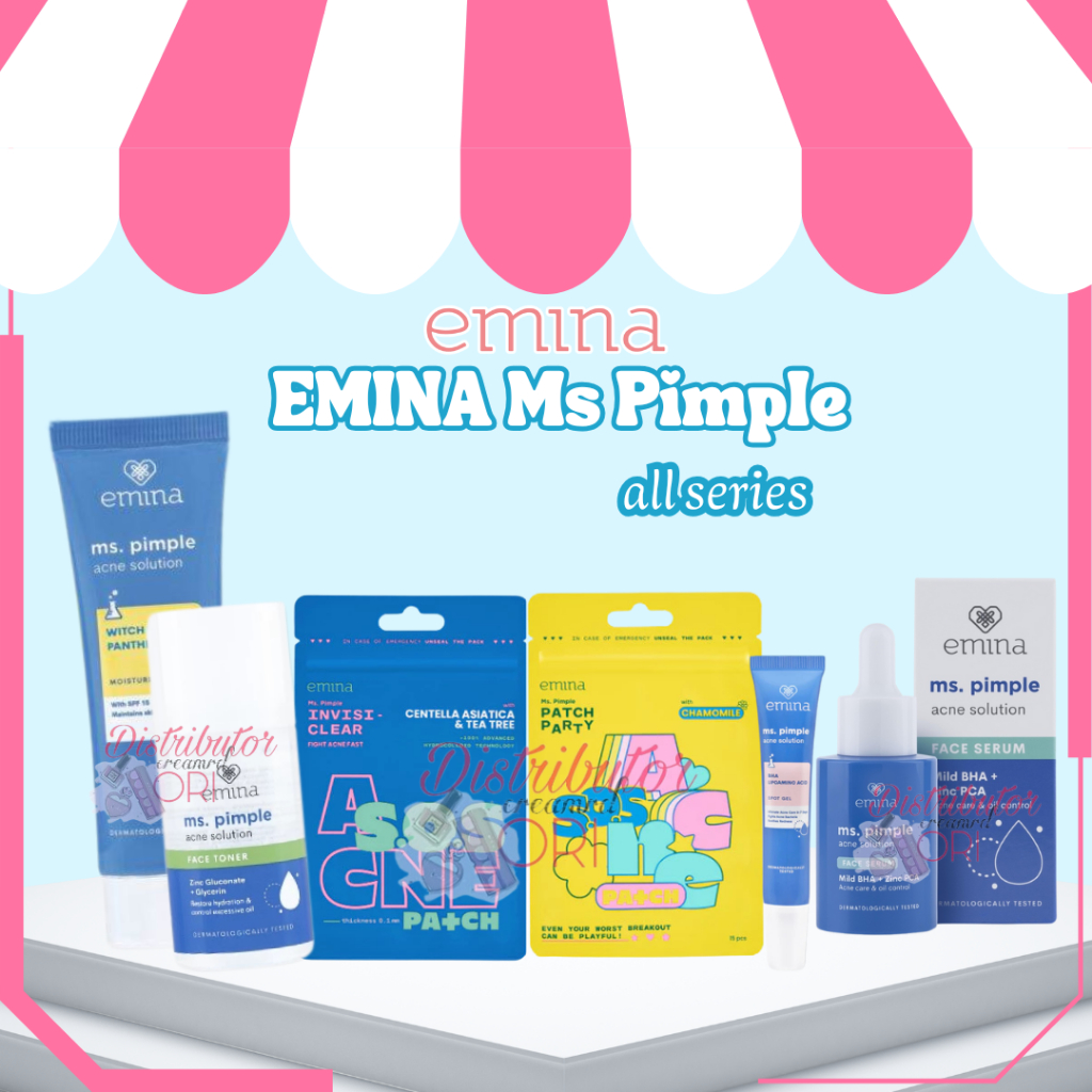 EMINA Ms Pimple Acne Solution Series Sebum Fighter | Face Wash Toner Moisturizing Gel Spot | Distrib