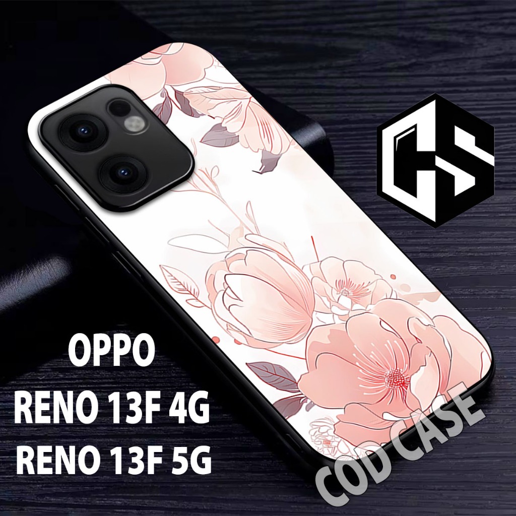 case Hp OPPO RENO 13f /motif gambar bunga/case RENO 13f 4G/13f 5G /casing/softcase/hardcase